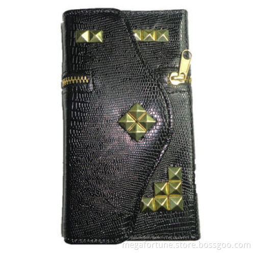 Case for Samsung Galaxy S5/9600, Made of PU + Metal, Single Bottom Leather with Hardware